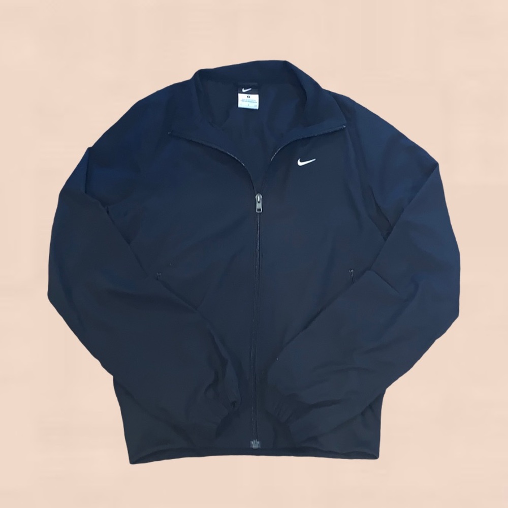 Nike Black Zip Up Polyester Jacket